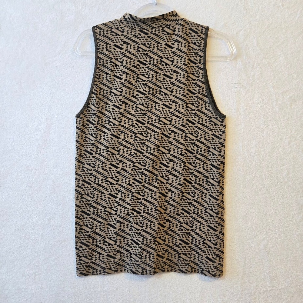 Sugar & Rose‎ Womens Geometric Mock Neck Top Nylon Blend Office 2X/3X - Picture 6 of 7